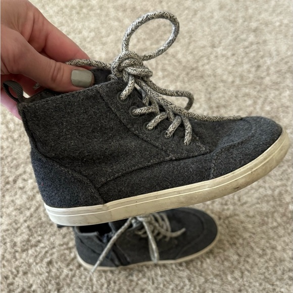 Old Navy toddler boys gray wool high top shoes size 9 - Picture 5 of 9